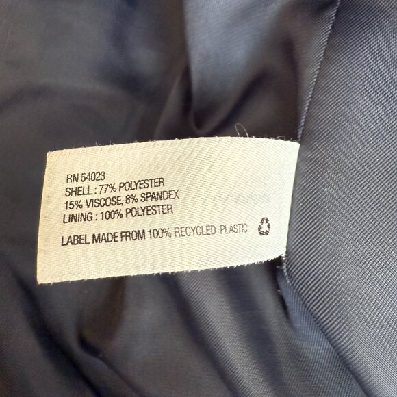 Gap The Academy Ponte Blazer Jacket Women's 8 Navy Blue Black Trim Career Formal - Picture 13 of 14